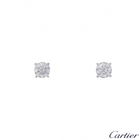 Cartier Platinum Diamond Earrings N8024100